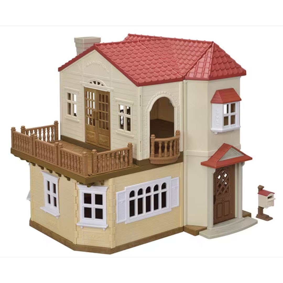 Calico Critters Red Roof Home stacked rooms enable imaginative layouts.