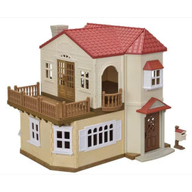 Calico Critters Red Roof Home stacked rooms enable imaginative layouts.