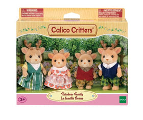 Calico Critters Reindeer Family: Poseable figures with removable outfits for storytelling.
