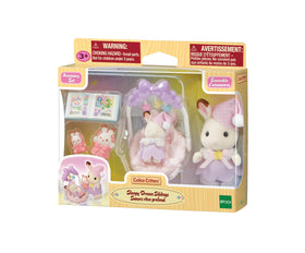 Calico Critters Sleepy Dream Siblings puppet on hand enables interactive storytelling