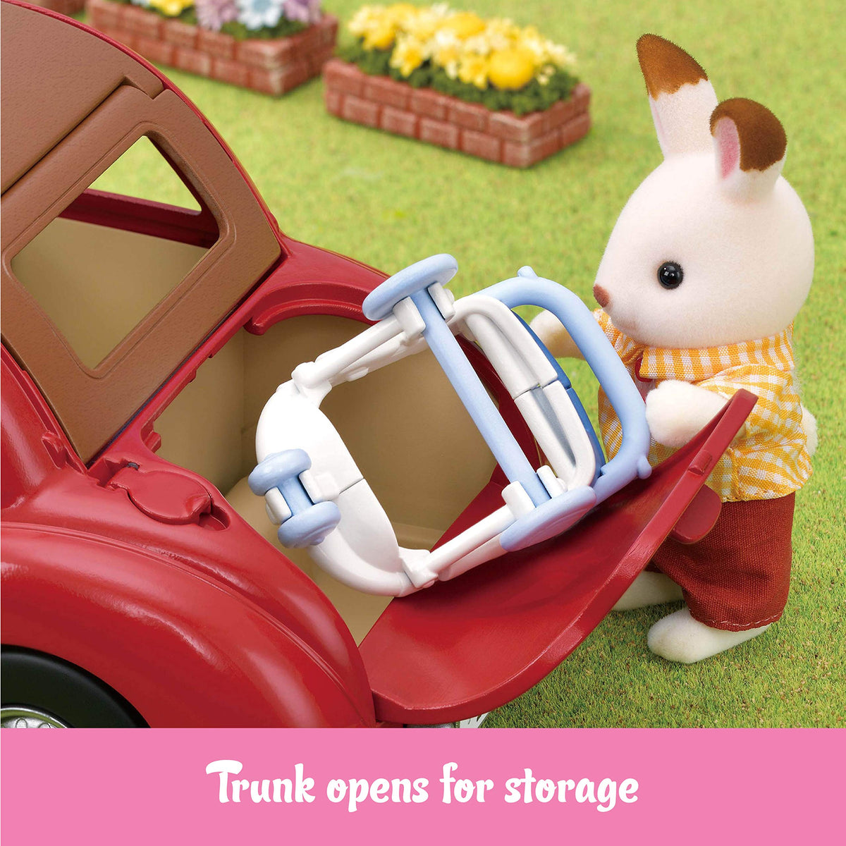 Trunk storage keeps stroller when packing for trips.