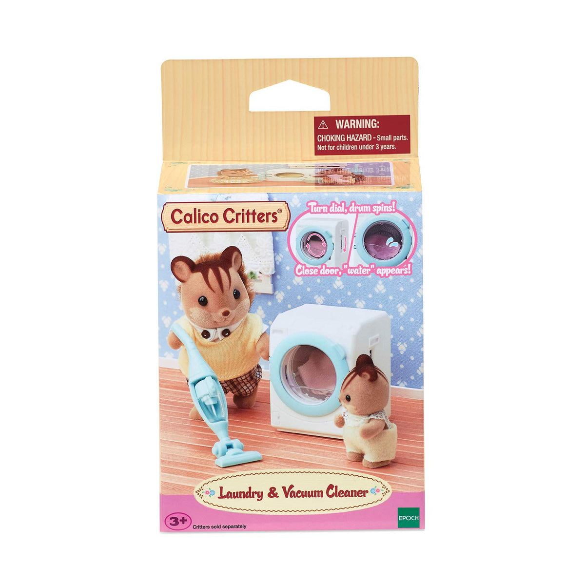 Calico Critters upright vacuum with handheld detachment for interactive cleaning play