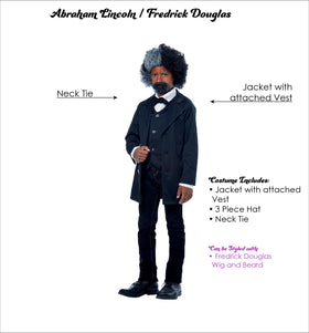 California Costumes Abraham Lincoln costume medium complete look, transform playtime into historical storytelling.