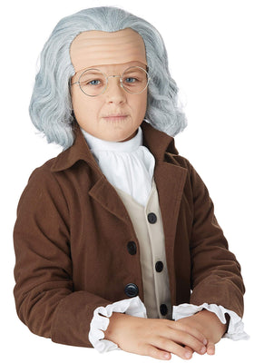 California Costumes Benjamin Franklin Wig Silver for kids, perfect for classroom plays and parties