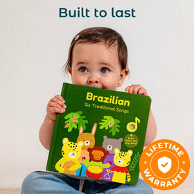 Cali's Books emphasizes Brazilian instruments, enriching cultural learning through song.