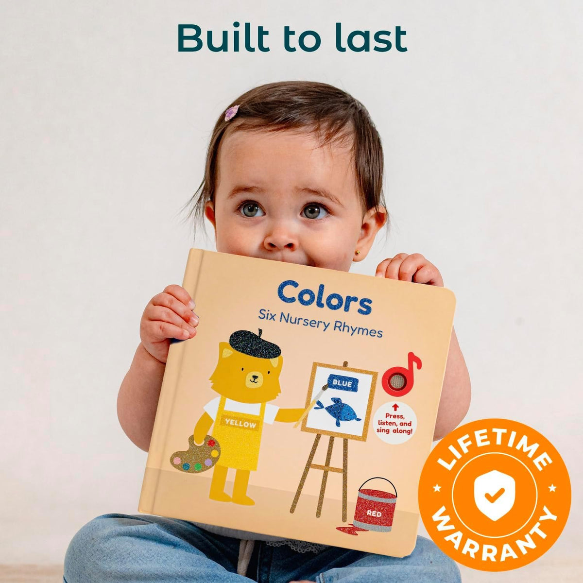 Cali's Books Colors Book for Toddlers 1-3 sturdy construction stands up to daily exploration.