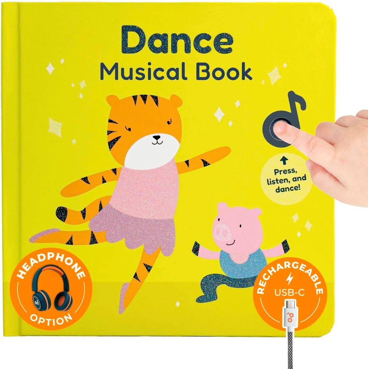 Cali's Books Dance classically themed book cover inviting toddlers to explore sound.