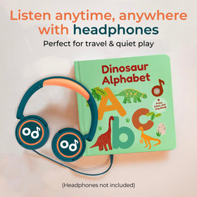 Calis Books Dinosaur ABC Songs page invites singing along and letter exploration.