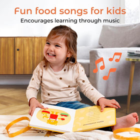 Cali's Books food-themed rhymes pages spark language and rhythm during play.
