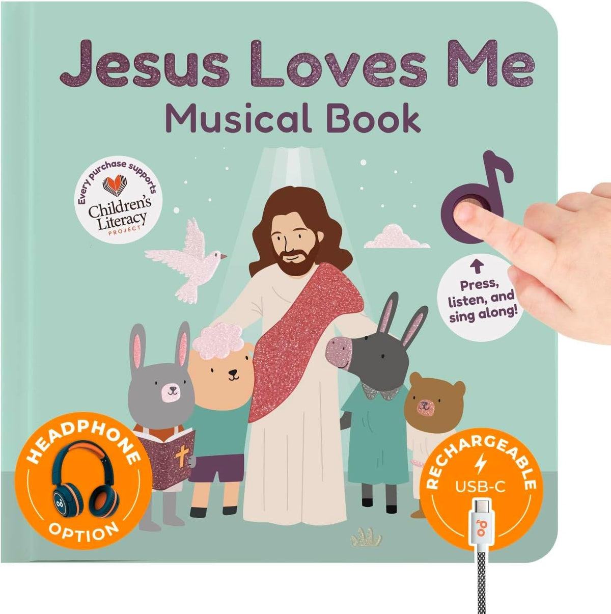 Cali's Books Jesus Loves Me cover art sparks early curiosity.