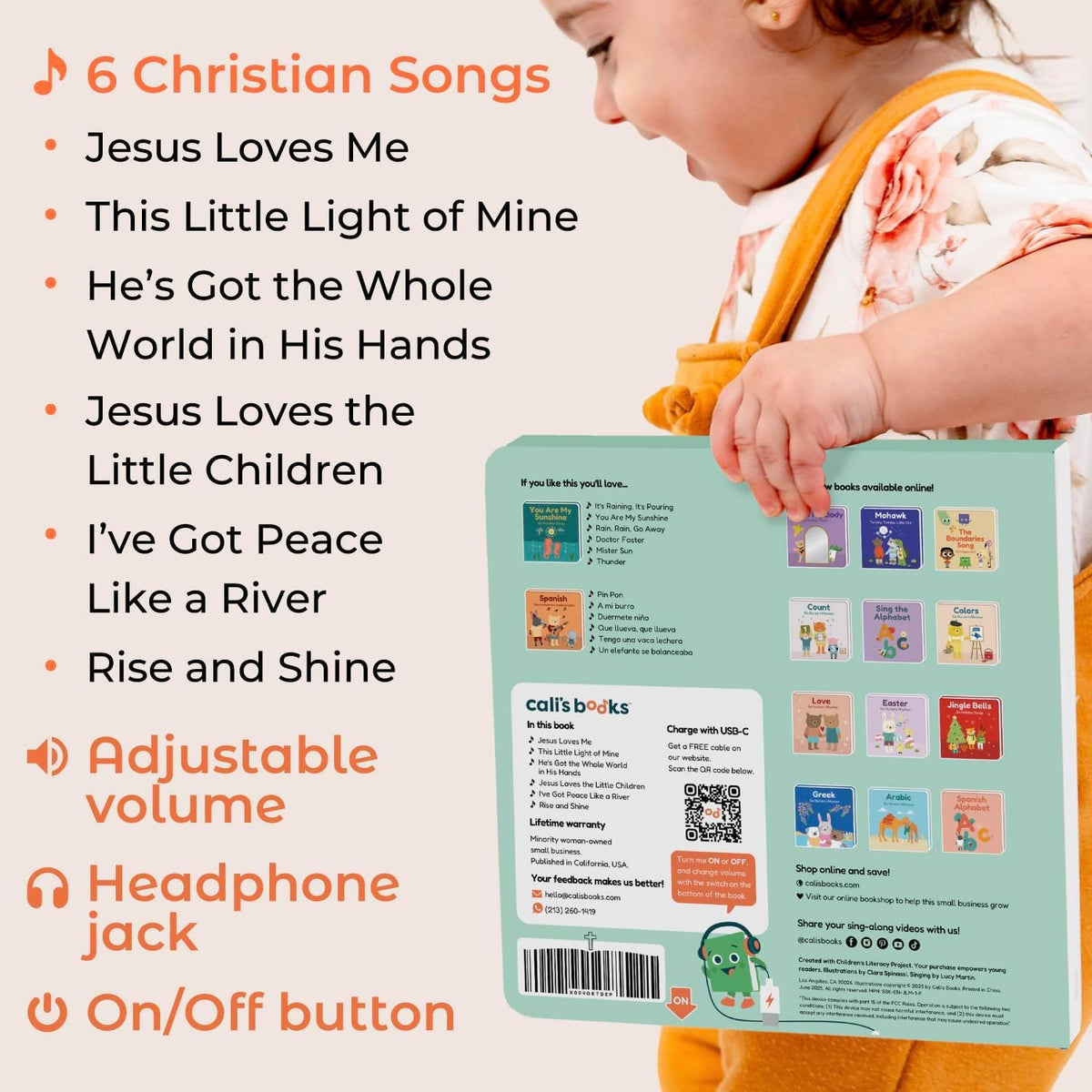 Cali's Books Jesus Loves Me durable construction supports toddler play.