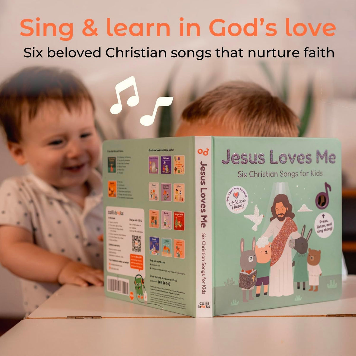 Jesus Loves Me USB-C recharge panel enables uninterrupted play.