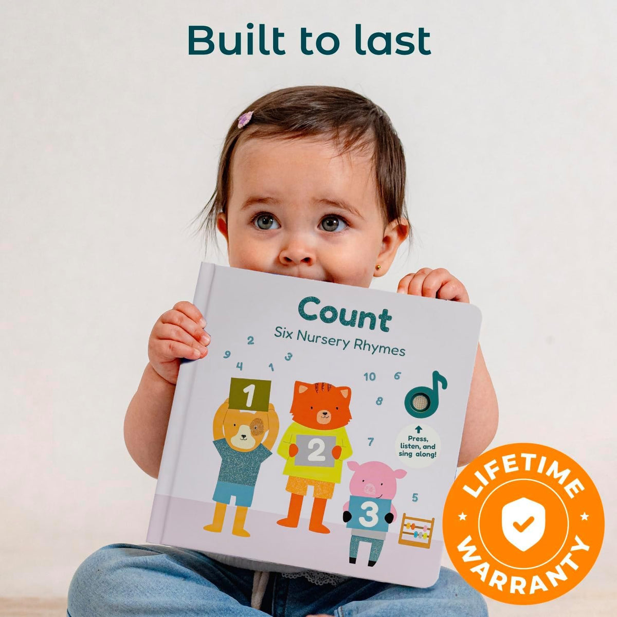 Cali's Books Number Book for Toddlers headphone jack enables quiet travel listening