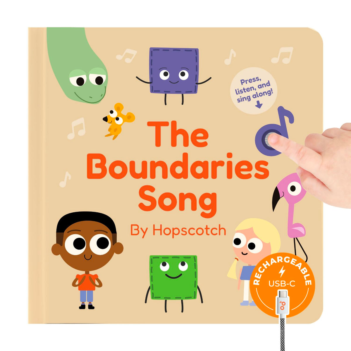 Cali's Books nursery rhyme sound book The Boundaries Song promotes interactive singing and early literacy.