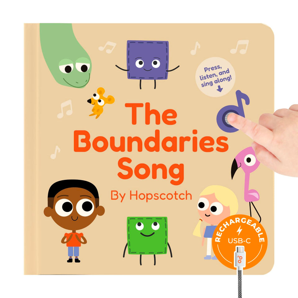 Cali's Books nursery rhyme sound book The Boundaries Song promotes interactive singing and early literacy.