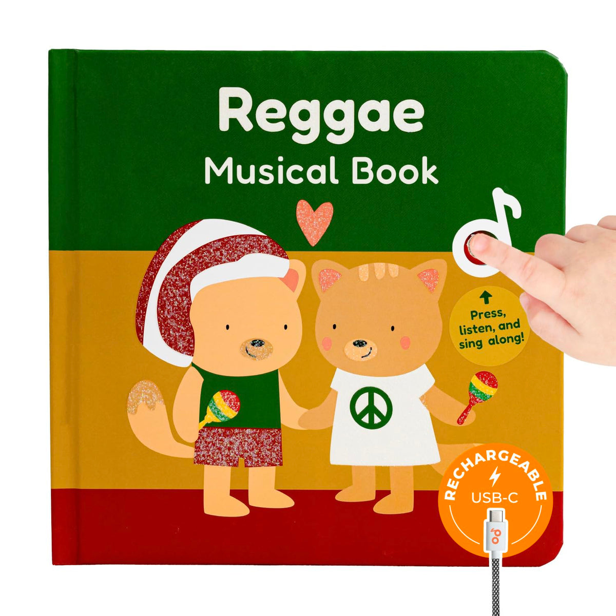 Cali's Books Reggae musical book cover with vibrant art to spark toddler joy and curiosity.