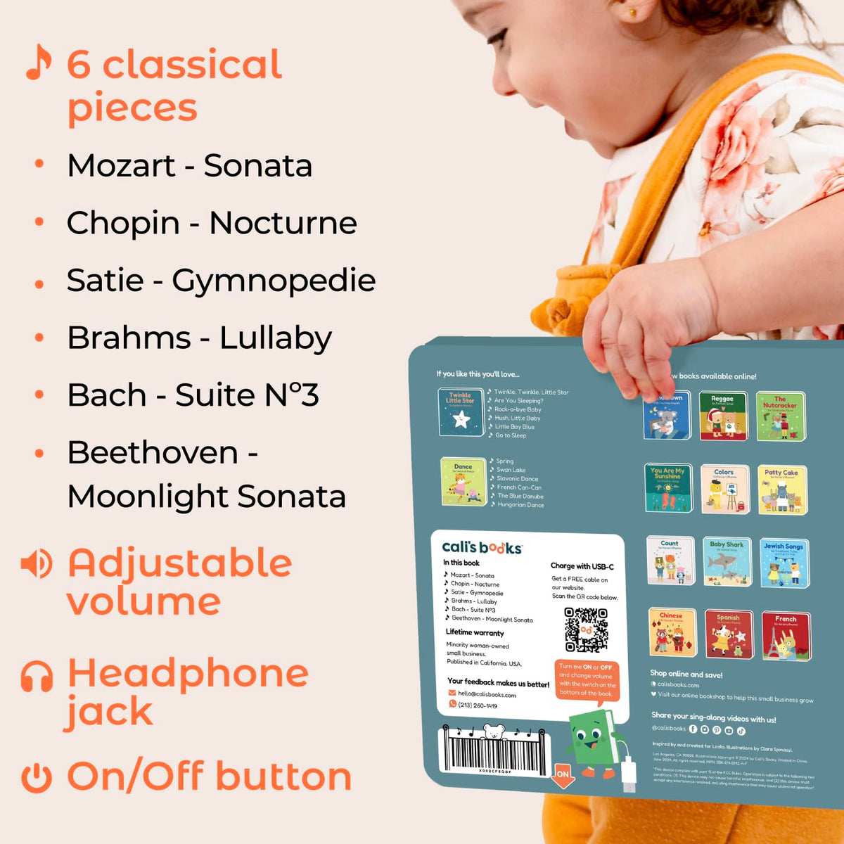 Cali's Books soft-buttons-sensory-learning buttons support early sensory skills.