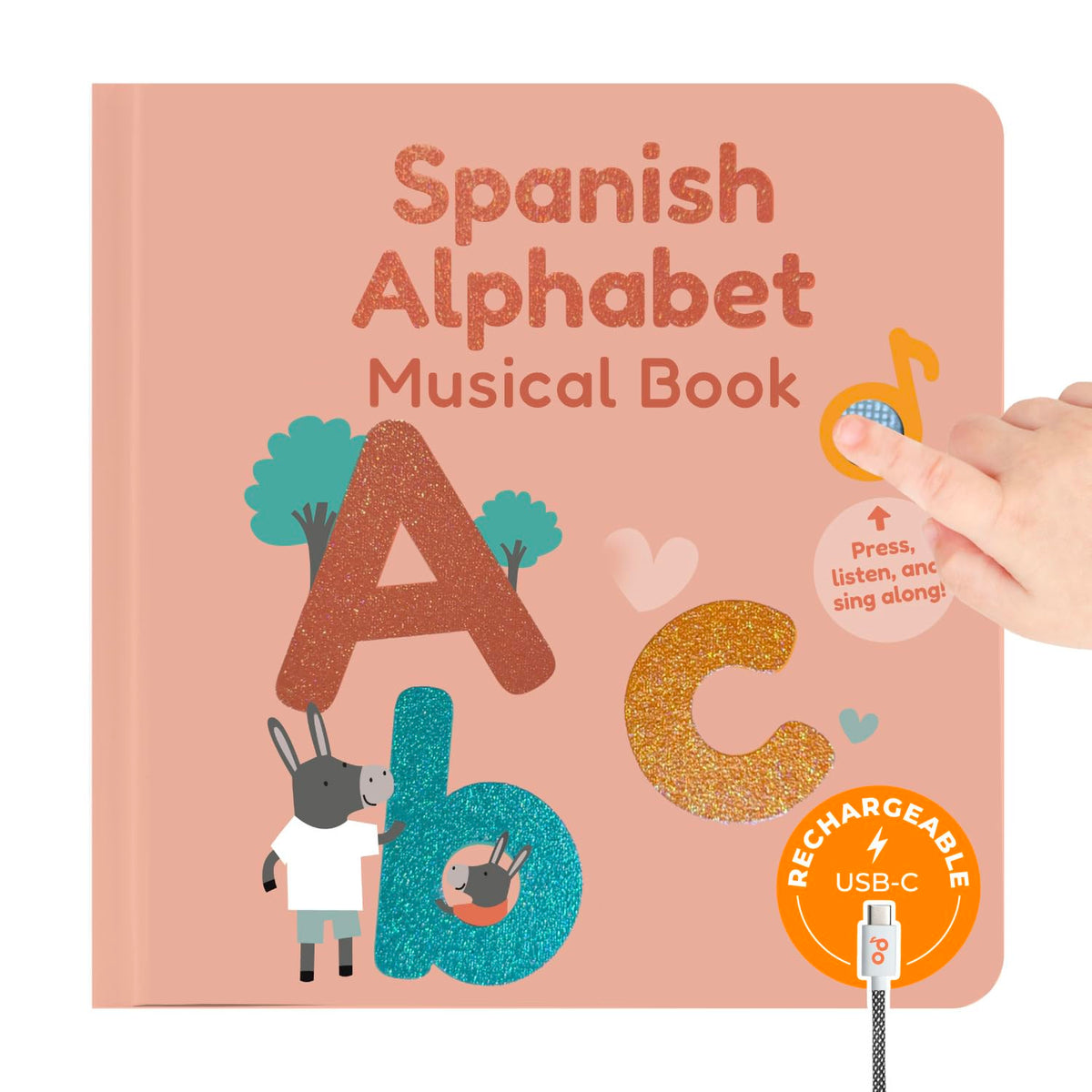 Cali's Books Spanish Nursery Rhymes Sound Book cover invites curious babies to explore language.
