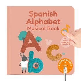 Cali's Books Spanish Nursery Rhymes Sound Book cover invites curious babies to explore language.