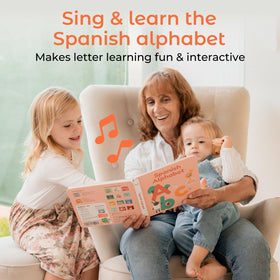 Montessori-inspired illustrations on a Cali's Books page engage toddlers in reading.