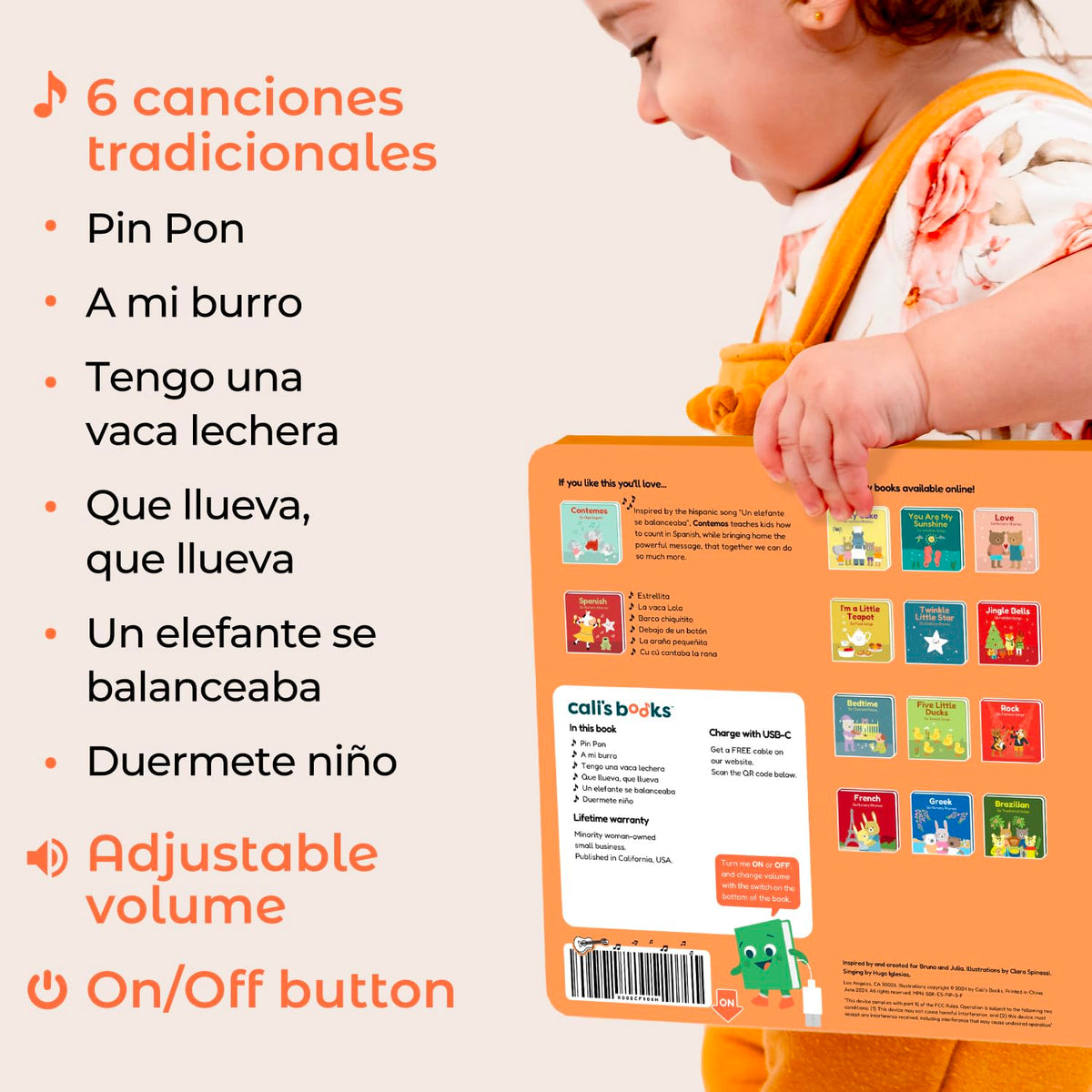 Cali's Books Spanish book durable build and safety guarantees for curious toddlers