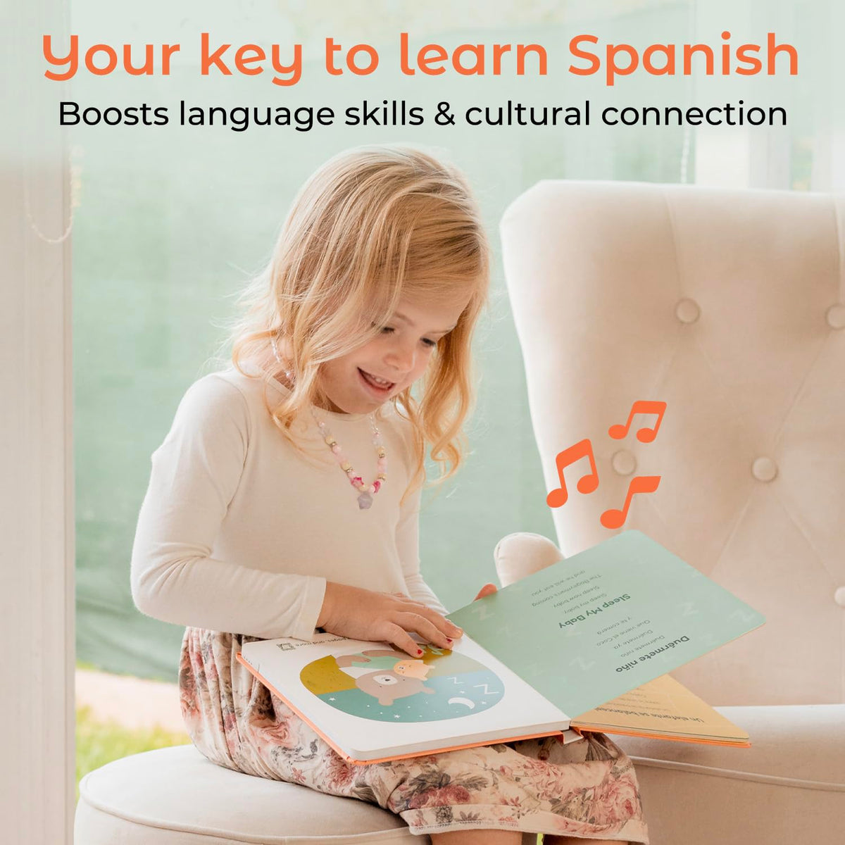 Cali's Books Spanish book Montessori design illustrations highlighting screen-free bilingual immersion