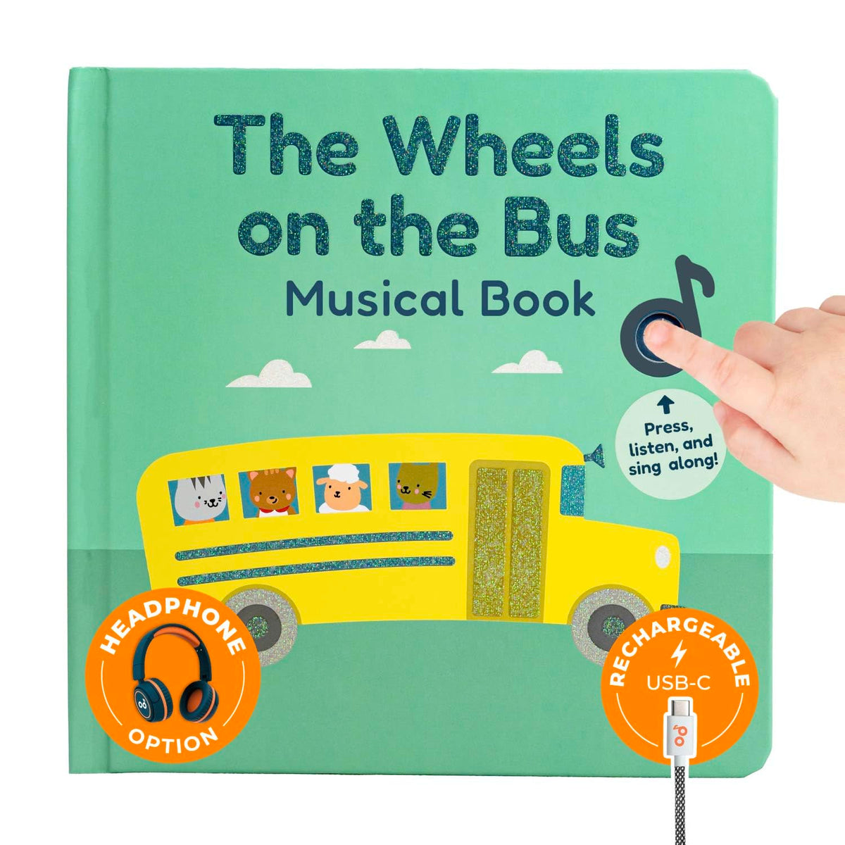 Cali's Books Wheels on the Bus cover with Montessori-inspired art inviting exploration.