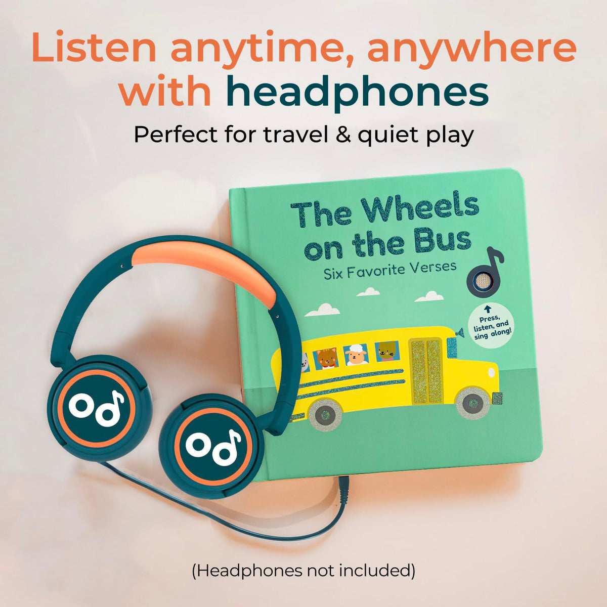 Cali's Books Wheels on the Bus wipers page illustration reinforces sound and rhythm learning.