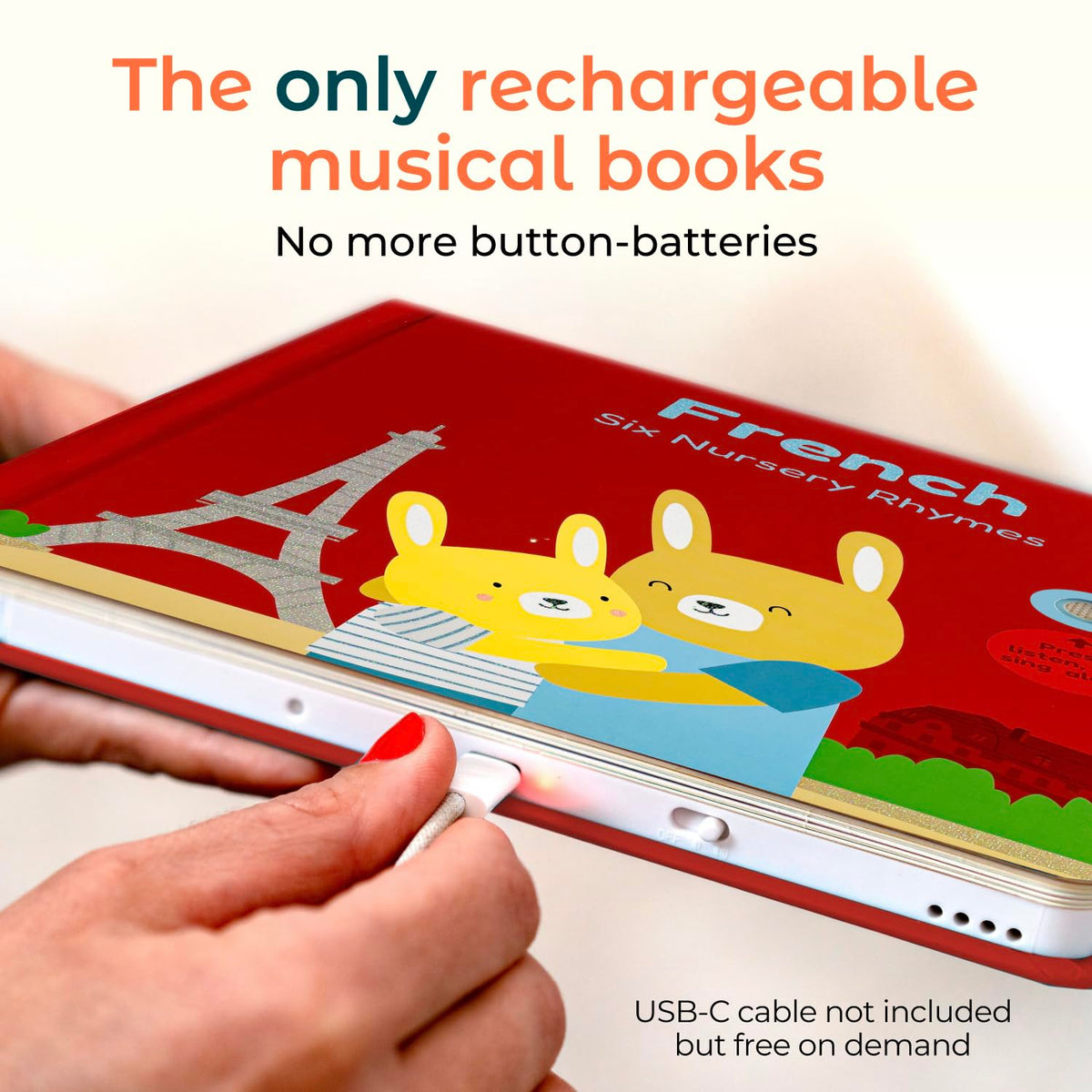 Cali's Books sound book buttons lit up for easy, engaging play.