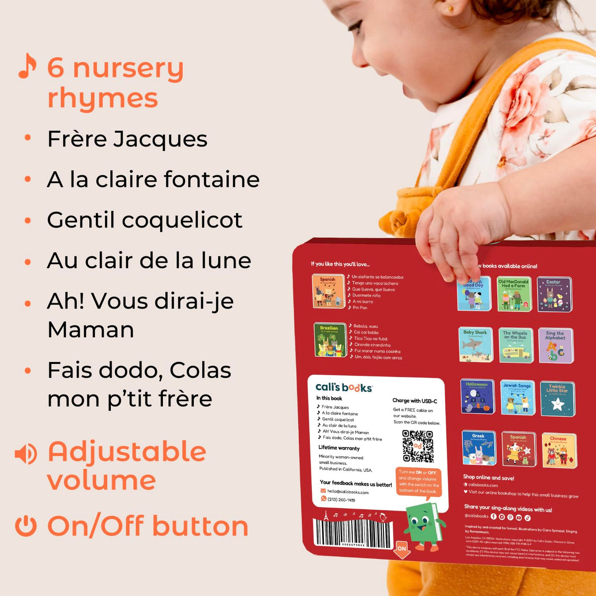 Cali's Books durable toddler-friendly build shown with sturdy spine.