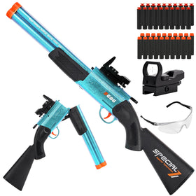 Calithor double-barrel foam shotgun with 40 soft darts for versatile play