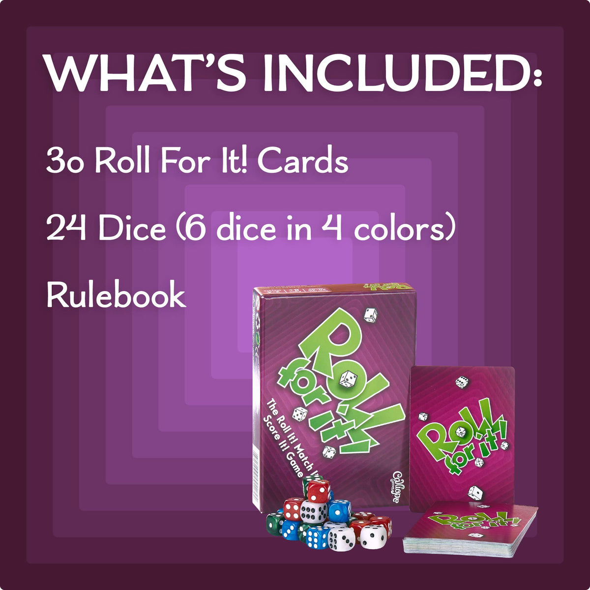 Two to four players enjoying Calliope Roll for It! family game night