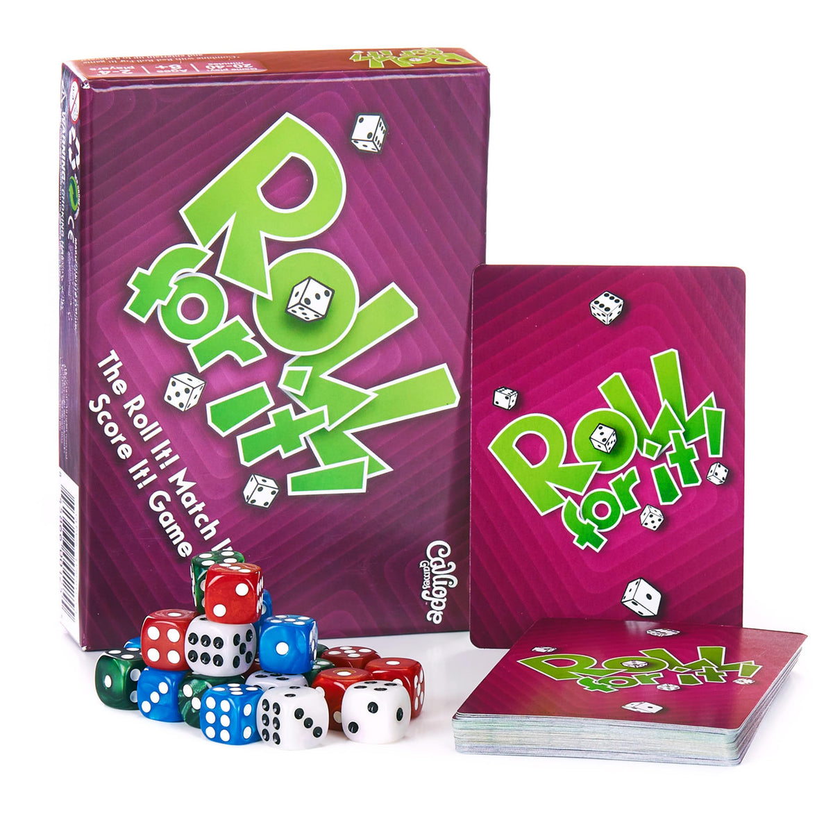 Calliope Roll for It! dice set in vibrant colors ready for quick rounds