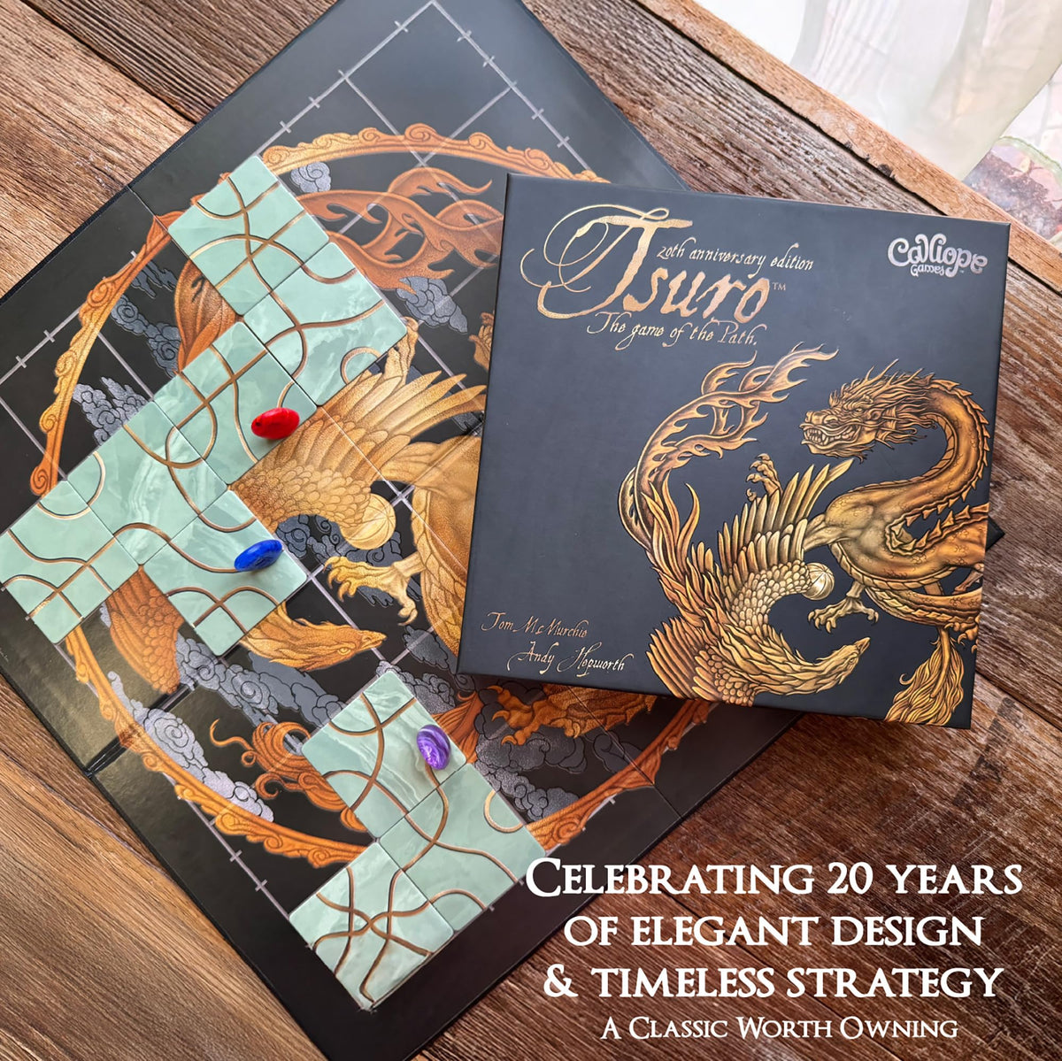 Calliope Tsuro play area setup ready to go for instant family game nights.