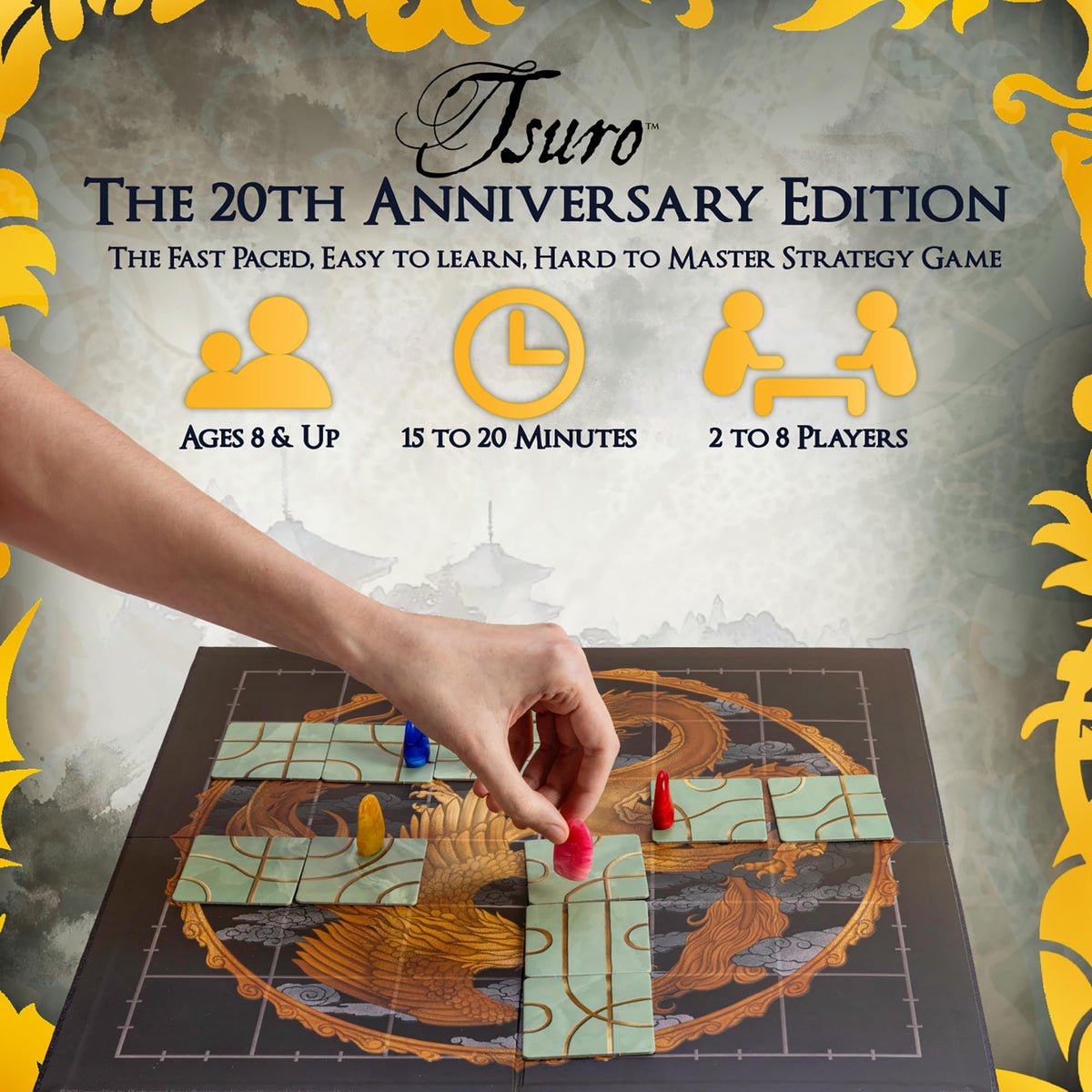 Calliope Tsuro upgraded dragon pawns offer tactile pieces for extended play.