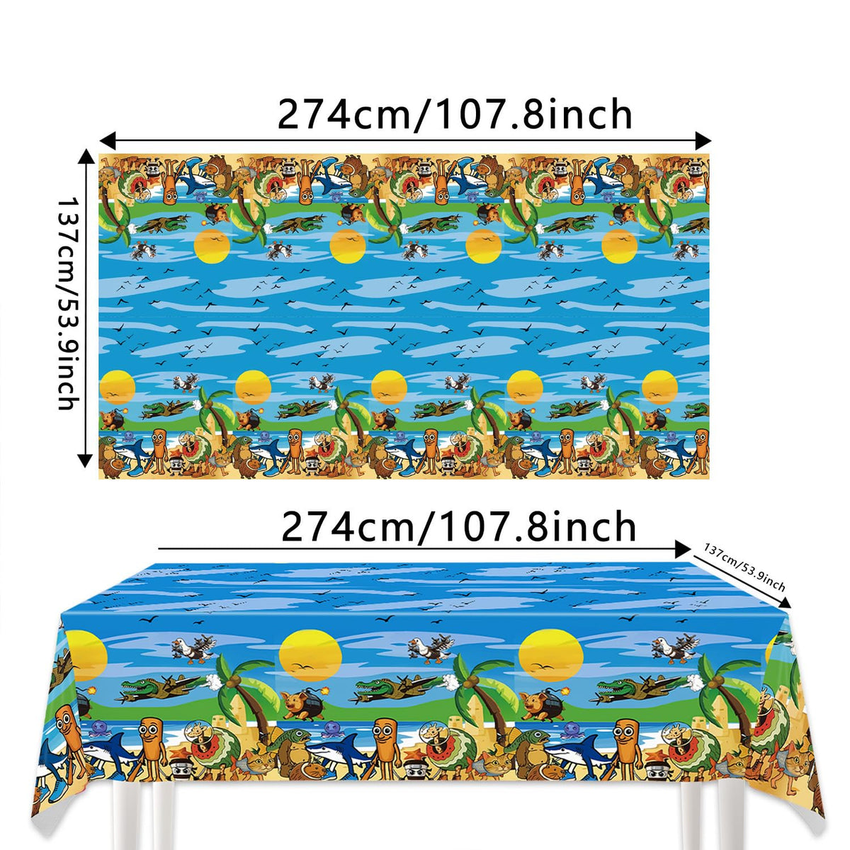 CALLMEAI tablecloth provides a clean backdrop for photos