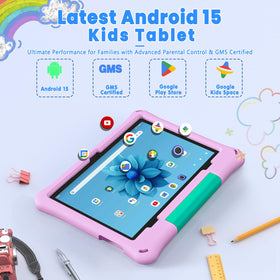Callsky-Kids pink tablet side view showing slim profile for kids