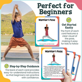 Calm and Joyful Kids yoga cards bedtime routine visuals support gentle wind-downs.