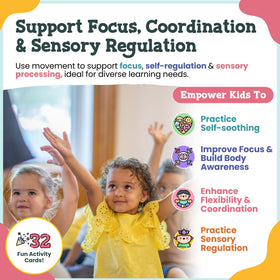 Calm and Joyful Kids yoga cards brain breaks help reset energy and support focus.