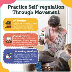 Calm and Joyful Kids yoga cards therapy tools for SEL and self regulation practice.