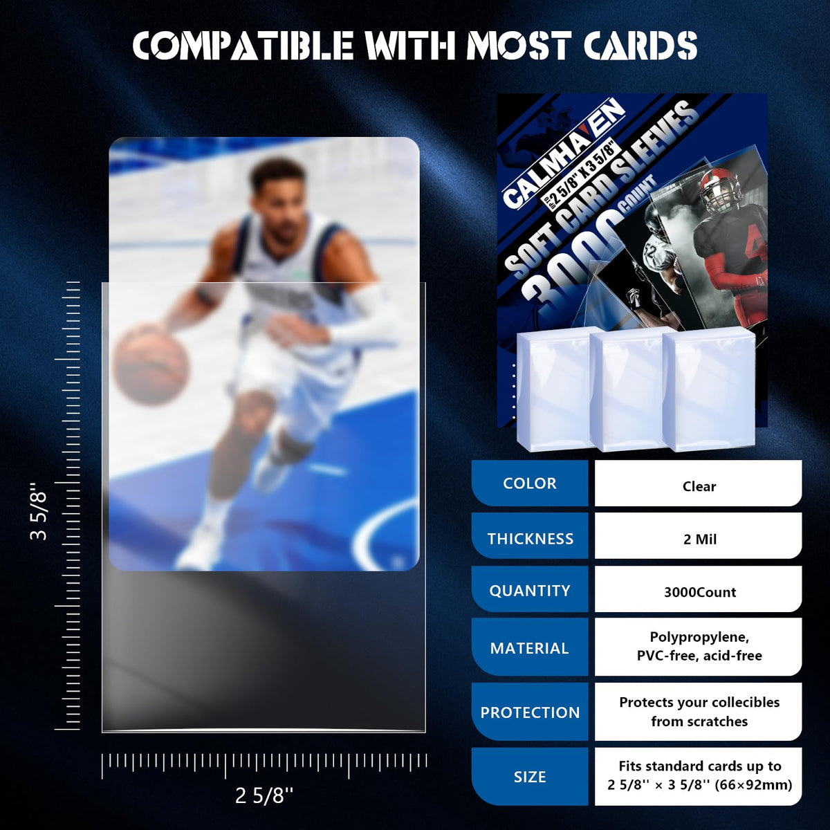 Calmhaven archival safe PVC-free sleeves preserve card quality over time