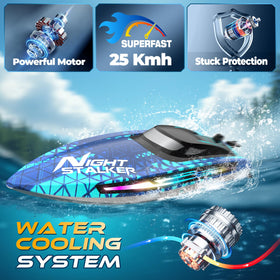 Calo RC boat ready for quick race setups with anti-interference performance