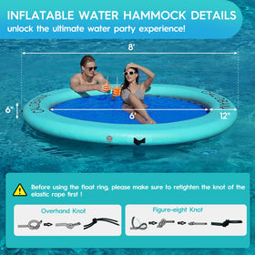 CALOBANA mesh water raft offering breathable support on sunny days.