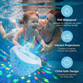 Cambk soft fish patterns bathlight dances through water for engaging bath time.