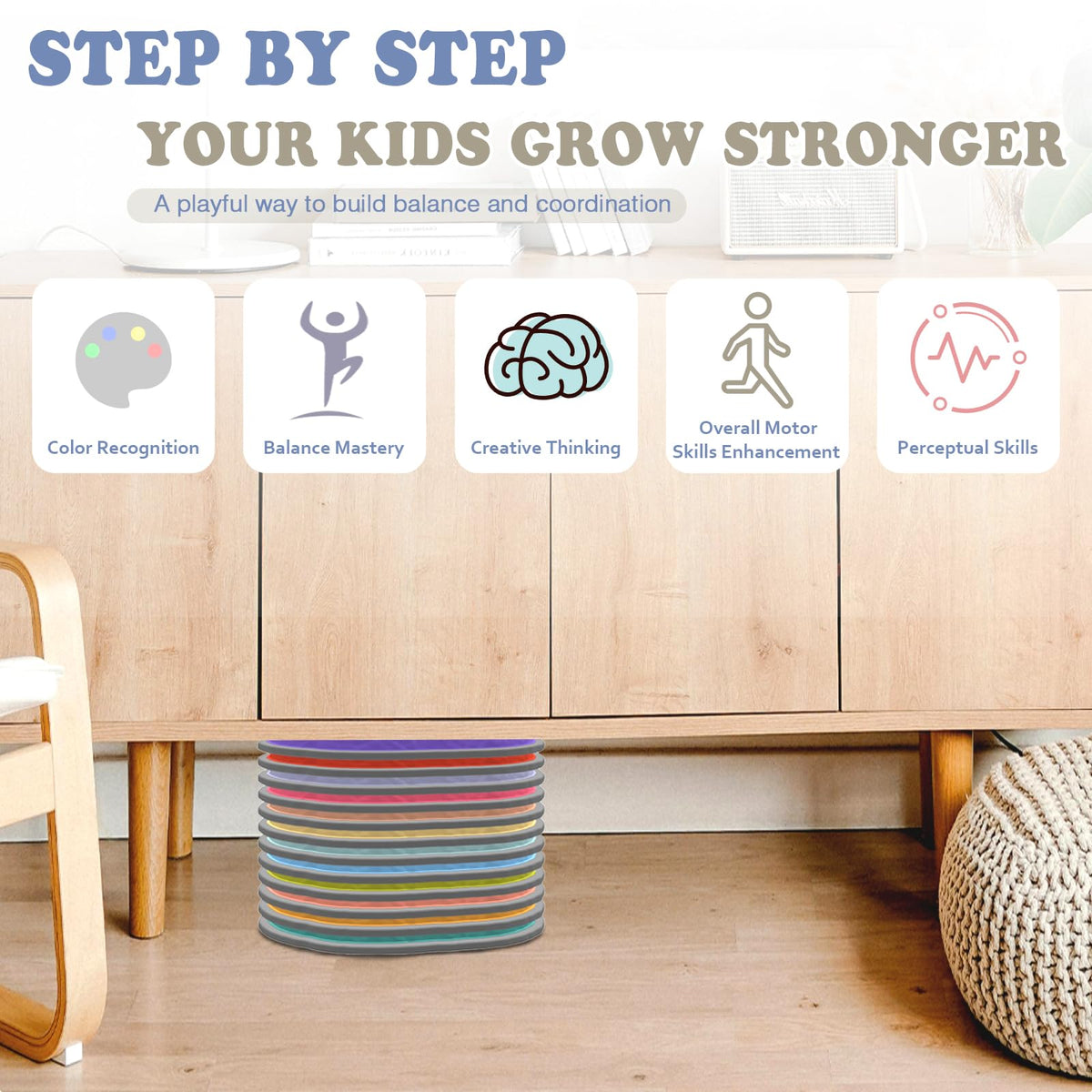 Camelus stepping stones suitable for indoor and outdoor play