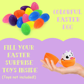 CAMIRUS bright color assorted eggs provide durable, reusable decorations and playful filler.