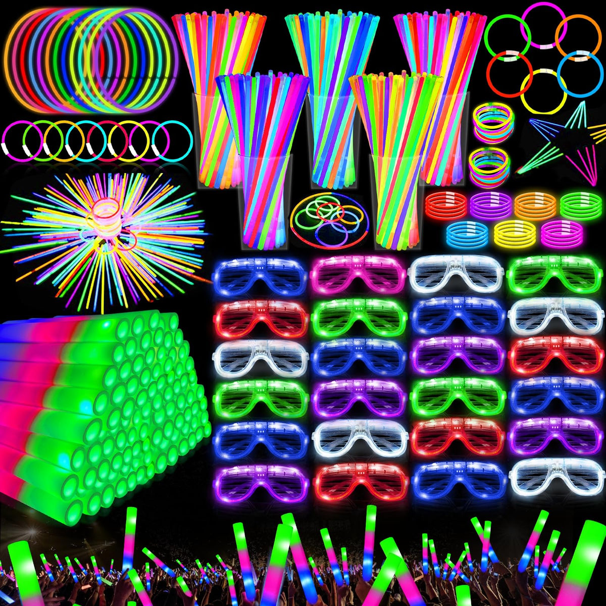 Camlinbo 16-inch foam glow sticks brighten parties with flexible, safe color