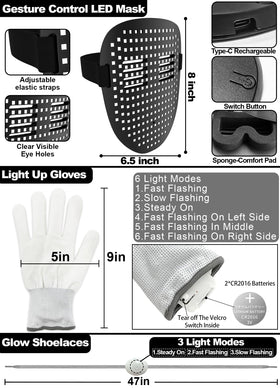 Camlinbo gesture-sensor mask activates effects with a wave