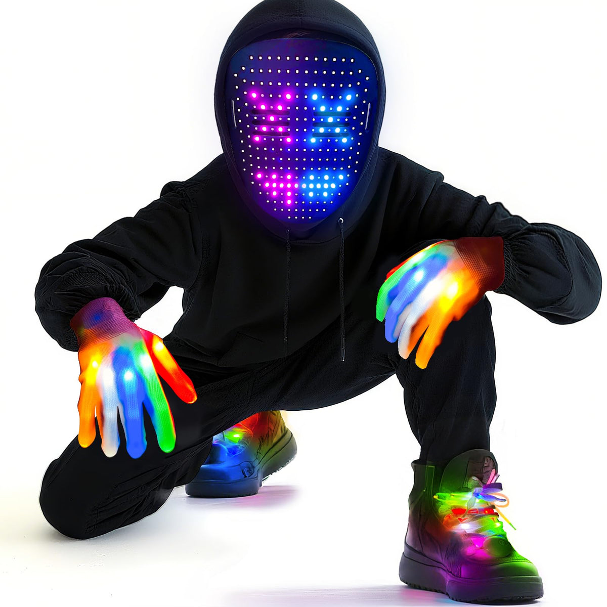 Camlinbo LED mask full-face glow for bold party looks