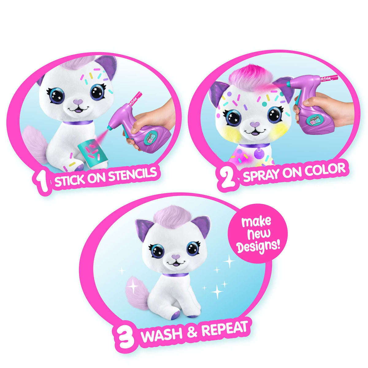 Canal Toys Kitty stencils layout inspires over 120 pattern possibilities for diverse looks